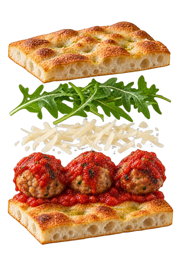 Focaccia Polpette
